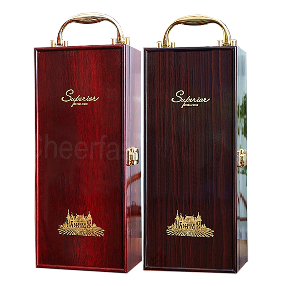 
Direct sales single wooden box wood for wine gift 