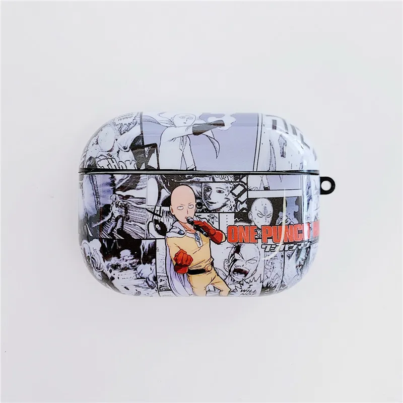 

Free shipping Headset Case For Airpods Pro 3 Funny Japanese Popular Cartoon One Punch case, Colorful