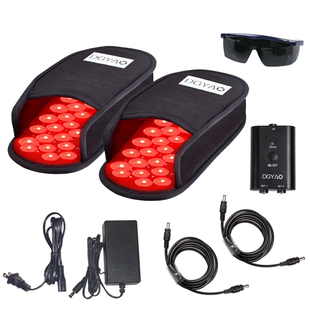 

DGYAO 880nm and 660nm Device Arthritis Pain Relief Pads for Foot DIP LED Red Infrared Light Therapy (2 Pads Set)