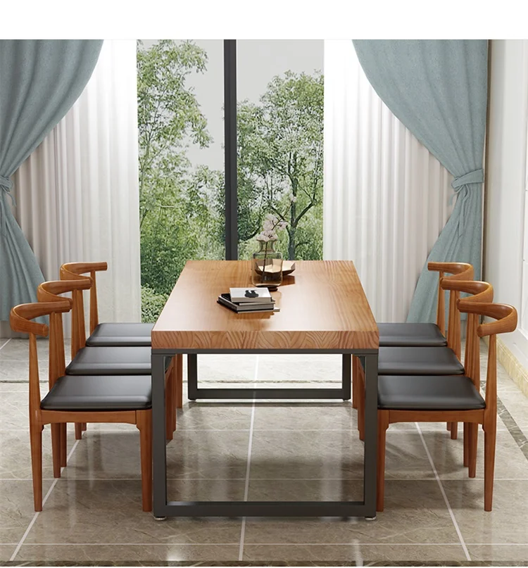 Solid Wood Dining Table Malaysia Imported Rubber Wood Dining Room