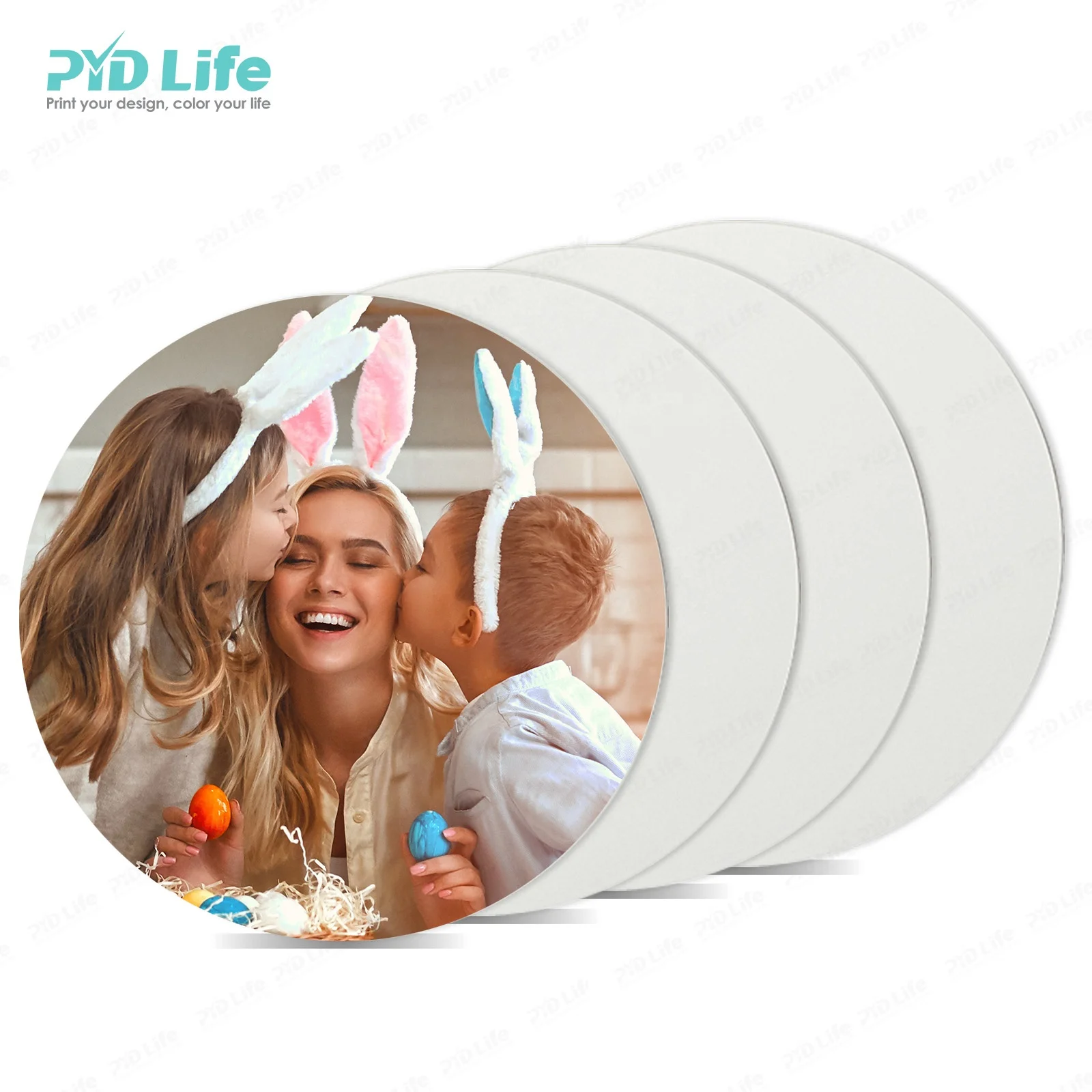 

PYD Life Sublimation 15mm thickness MDF wood Photo Frame with Stand for Custom Personalized Home Festival Decorations