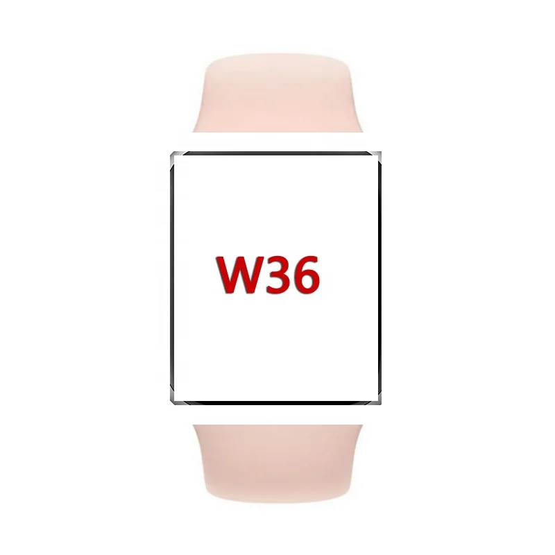 

W16 W26 W46 W66 W36 Wireless charging M active App IP68 waterproof Band Sport smartwatch two button smart watch w36, Black, pink, white