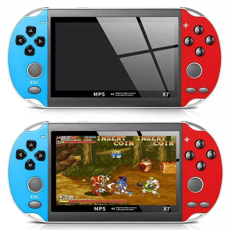 

Amazon hot selling Portable X7 4.3 Inch Color Large Screen Handheld Game Console With 8GB Memory MP4 Player Video Games