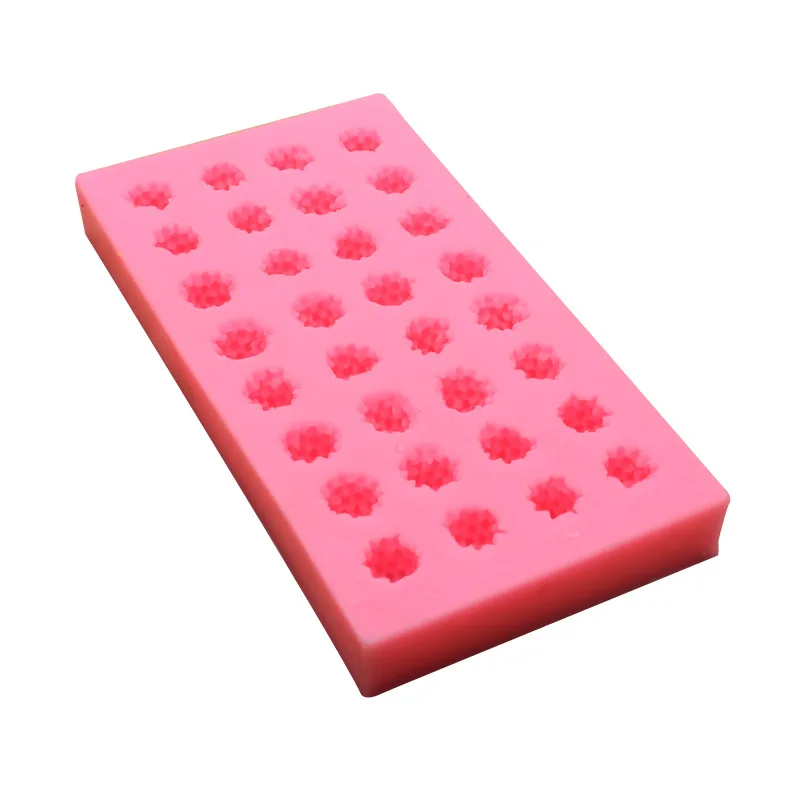 

32 in 1 raspberry fruit strawberry fondant silicone mold chocolate DIY cake decoration mold baking tool, As picture