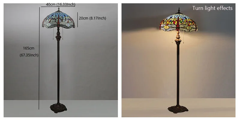 tiffany style reading floor lamp