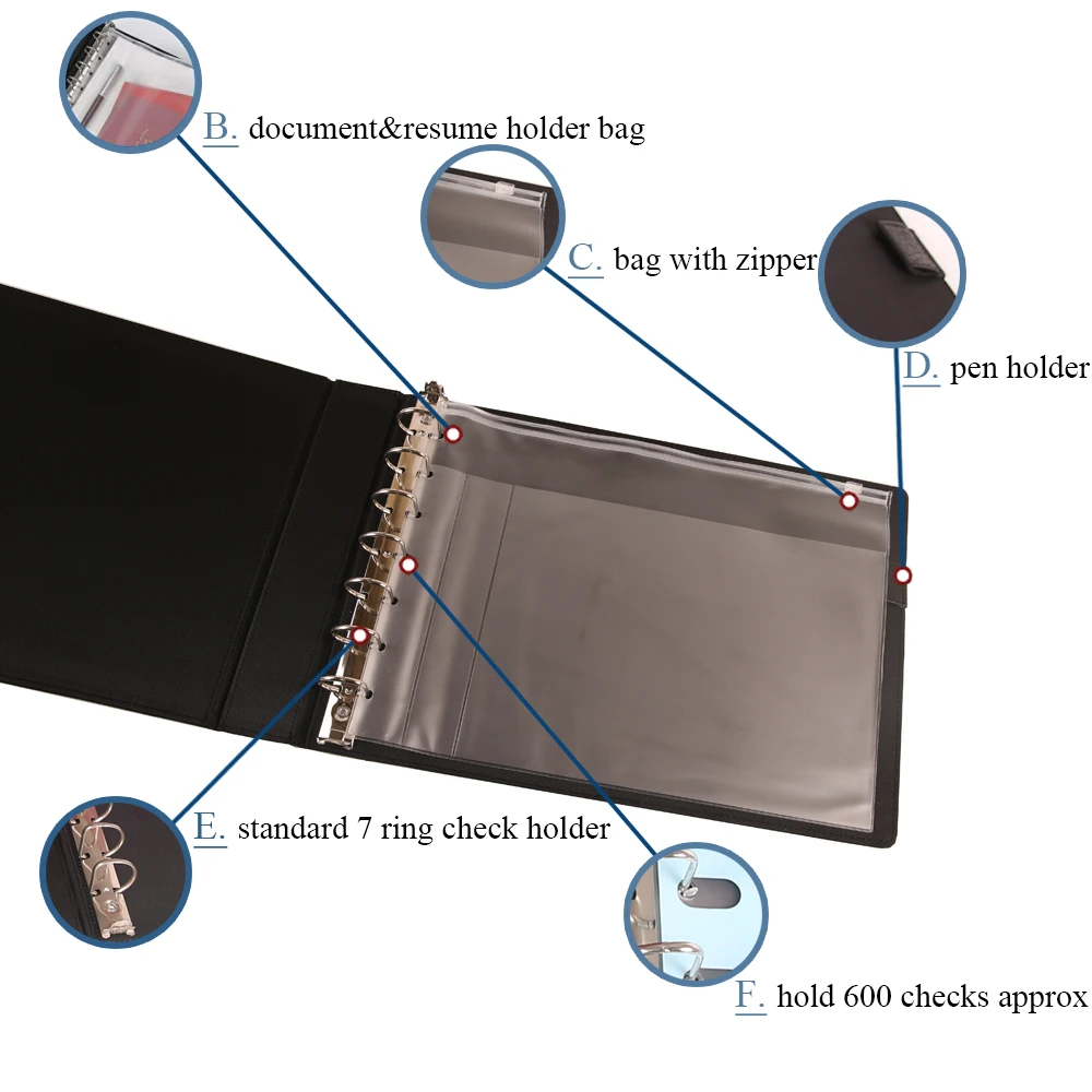 Quality Custom Pu 7 Ring Check Binder Buy Check Binder,Pu 7 Ring