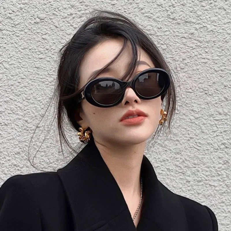

2022 New Fashion Designer Oculos Vintage Colorful Women Oval Sunglasses