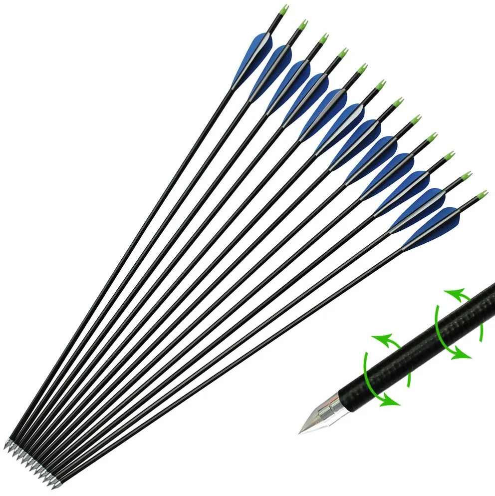 

Archery arrows OD7.6MM spine 500 recurve fiberglass arrows 32inch for shooting practice