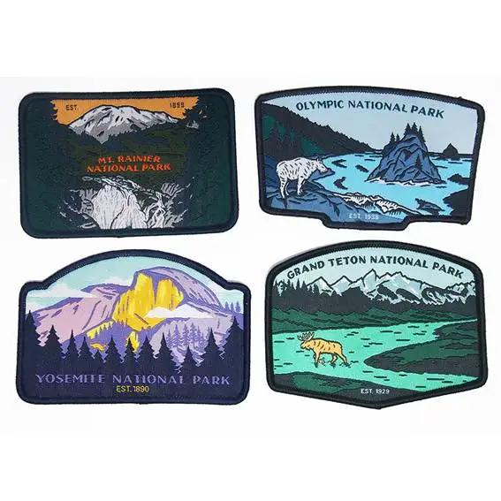 

factory made high quality company logo custom woven patches parches