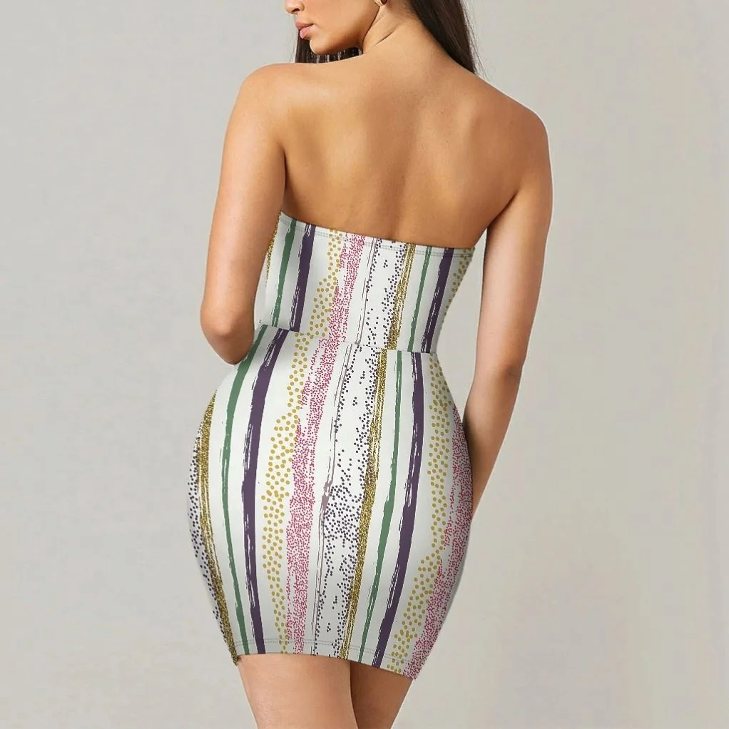 

2021 Ladies Sleeveless Bohemian Dress Women Puff Sleeve