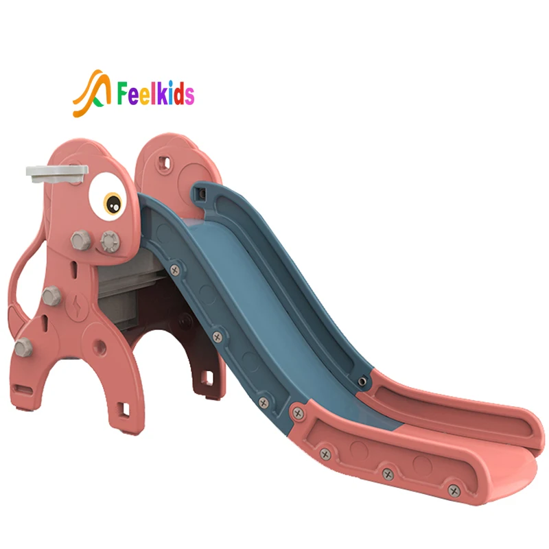 

Feelkids plastic indoor plastic small foldanle single slide, Orange, blue
