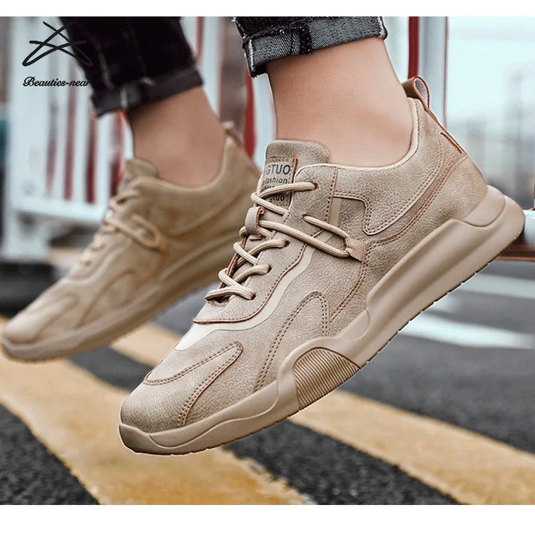 

RTS 2021 Hot sale Casual Sneakers Male Shoes Adult High Quality simple man casual shoes, Khaki,black