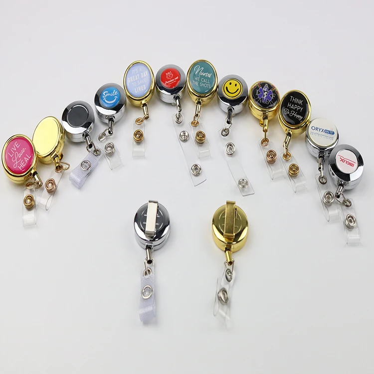 
Heavy Duty Stainless Steel Metal Retractable Badge Reel Holder 