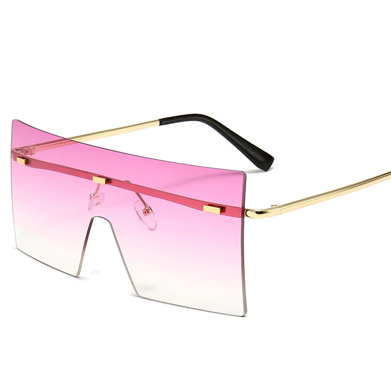 

2020 hot trendy one piece lens sun glasses stainless steel temple sunglasses china customized
