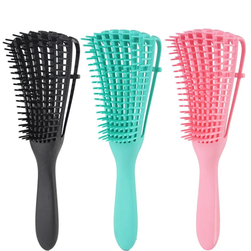 

detangler hairbrush Comb Detangle Hairbrush Wet Curly Health Care Comb for Salon Hairdressing Styling Tool, Green , pink ,black etc