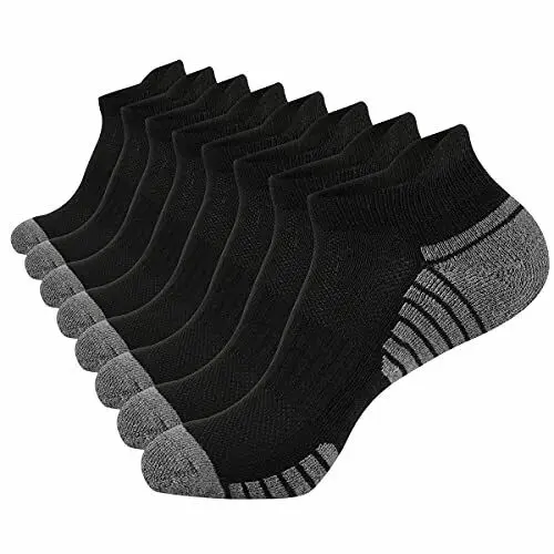 

Cushion Running Socks Men Athletic Ankle Socks Black, Custom color