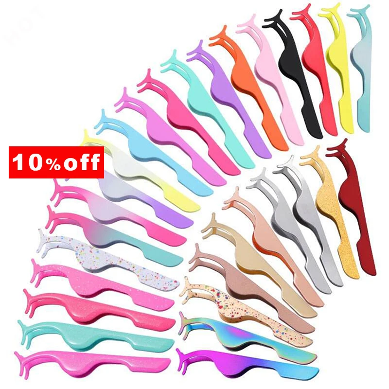 

OEM ODM Customized Logo eyelash extension smart black laah tweezers applicator