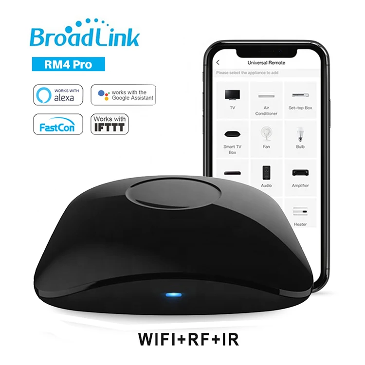 

Broadlink RM4 Pro Rm4C Mini Smart Home Automation WiFi IR RF Universal Intelligent Remote Controller Work With Alexa