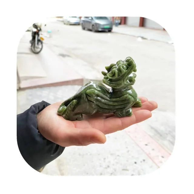 

New arrivals 11cm crystals crafts natural green jade animal carvings pixiu for Decoration