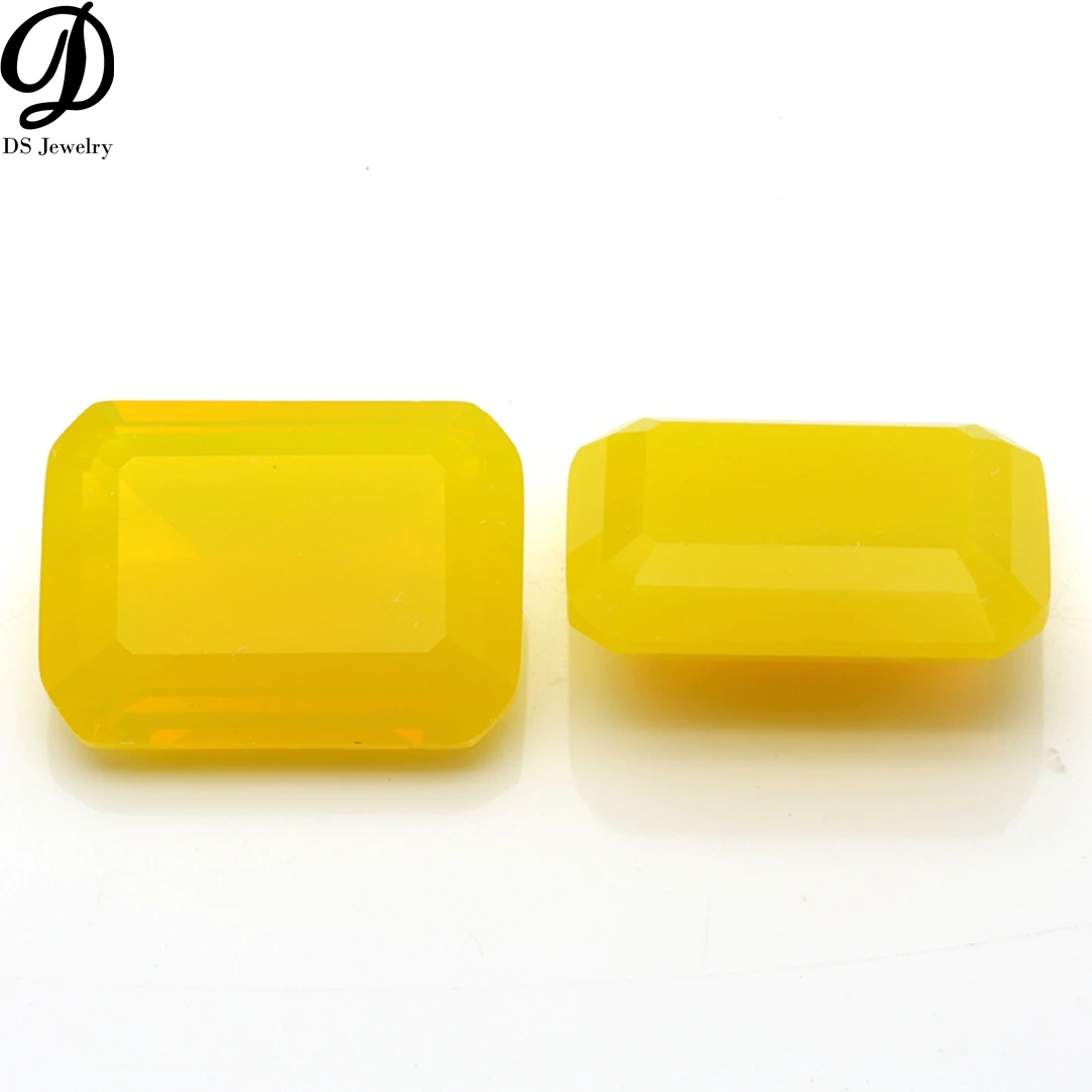 

12*16mm yellow octagon glass loose gemstone