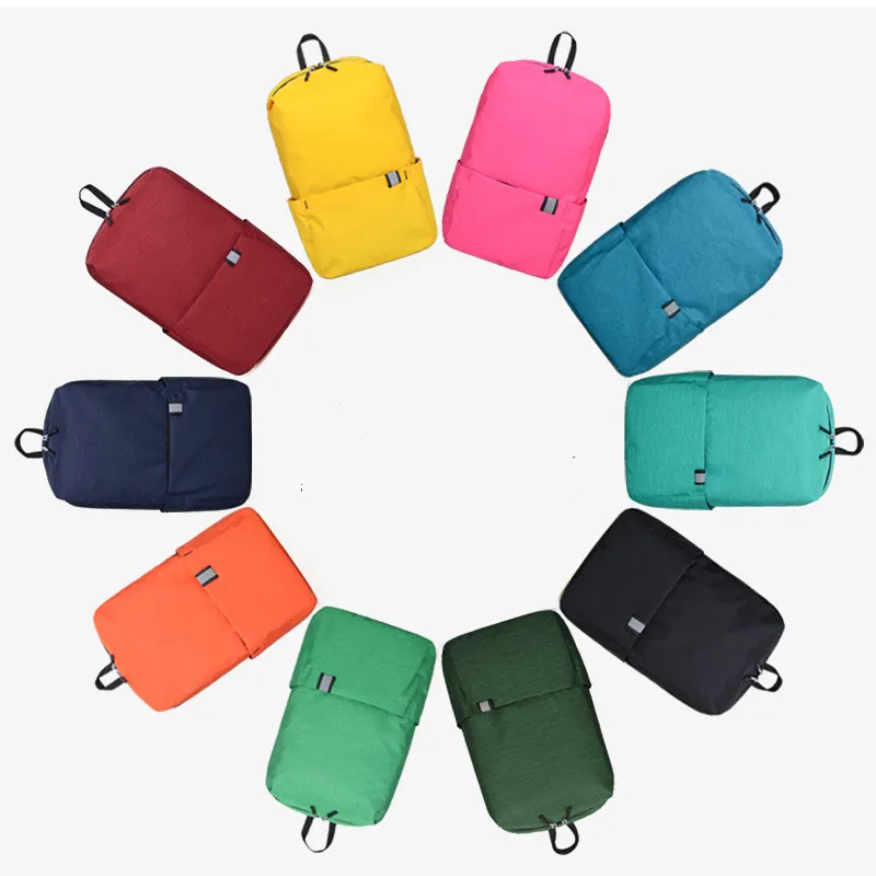 

2021 New large capacity simple outdoor sports backpack can be customized logo shopping and school backpacks, Multi colors