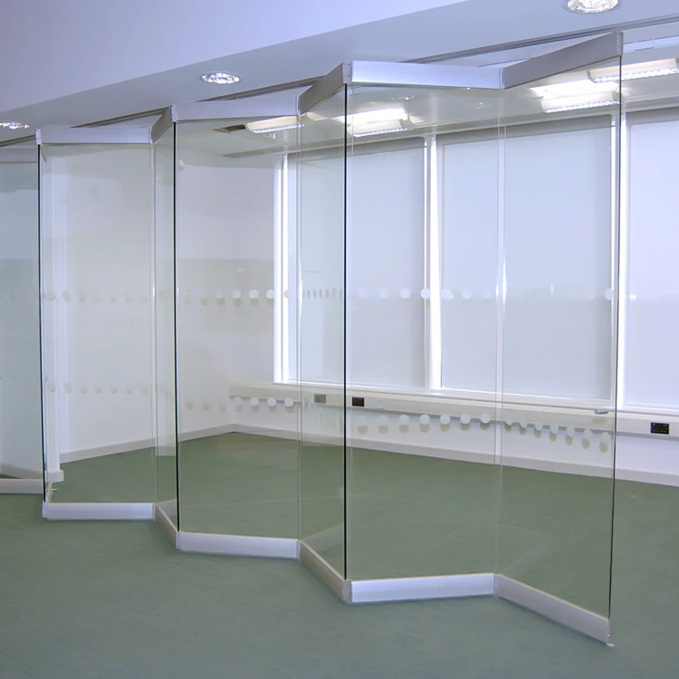 
Modern Interior Or Exterior s Bi Design Gate, Save Space Partition Frosted Frameless Tempered Glass Slid Ing Folding Door 