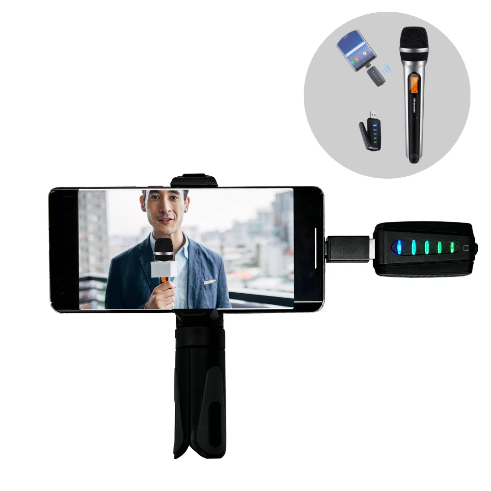 Panvotech kabelloses Karaoke-Mikrofon, UHF, USB