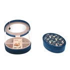 Custom laser design luxury velvet jewelry packaging box with logo