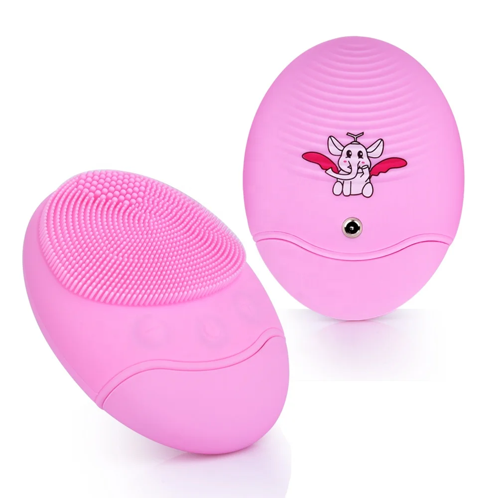 

USA Free Shipping Mini Electric Private Label Waterproof Sonic Silicone Facial Cleansing Brush