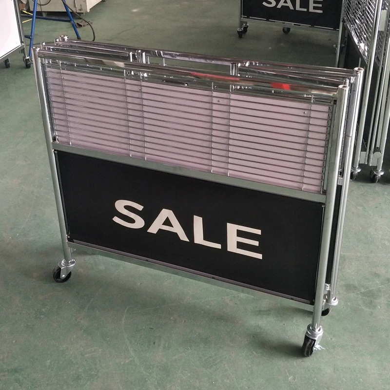 White High Quality Food Promotion Desk Display Sales Foldable Counter Folding Supermarket Table