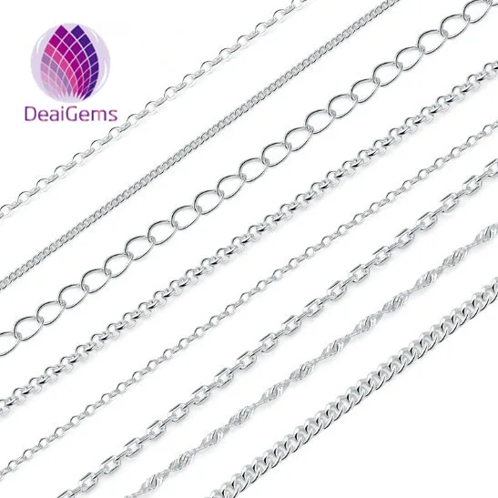 

Jewelry findings cross chain unfinished 925 sterling silver chain, Natural silver