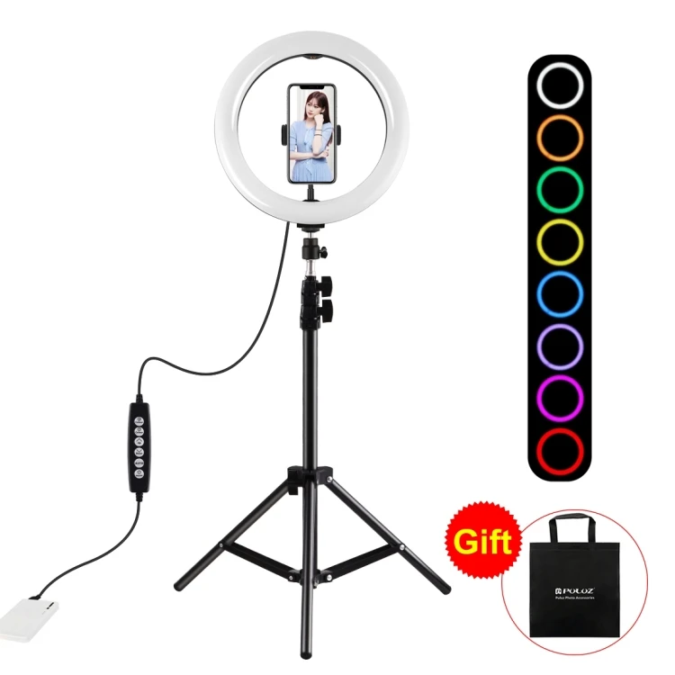 

Live Broadcast 10.2 inch 26cm Vlog Ring Light with Stand RGB Selfie Ring Light