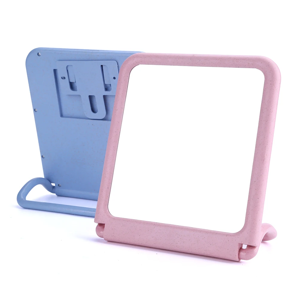 

Manufacturers Direct Selling Plastic Foldable Square Foldable Cosmetic Standing Table Hanging Makeup Mirror