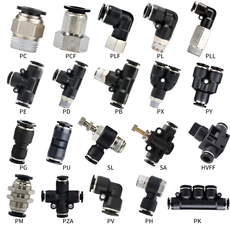 

High Quality Pu Hose Connector Pneumatic One Touch Fitting Fittings Pneumatic Tools Accessories Parts