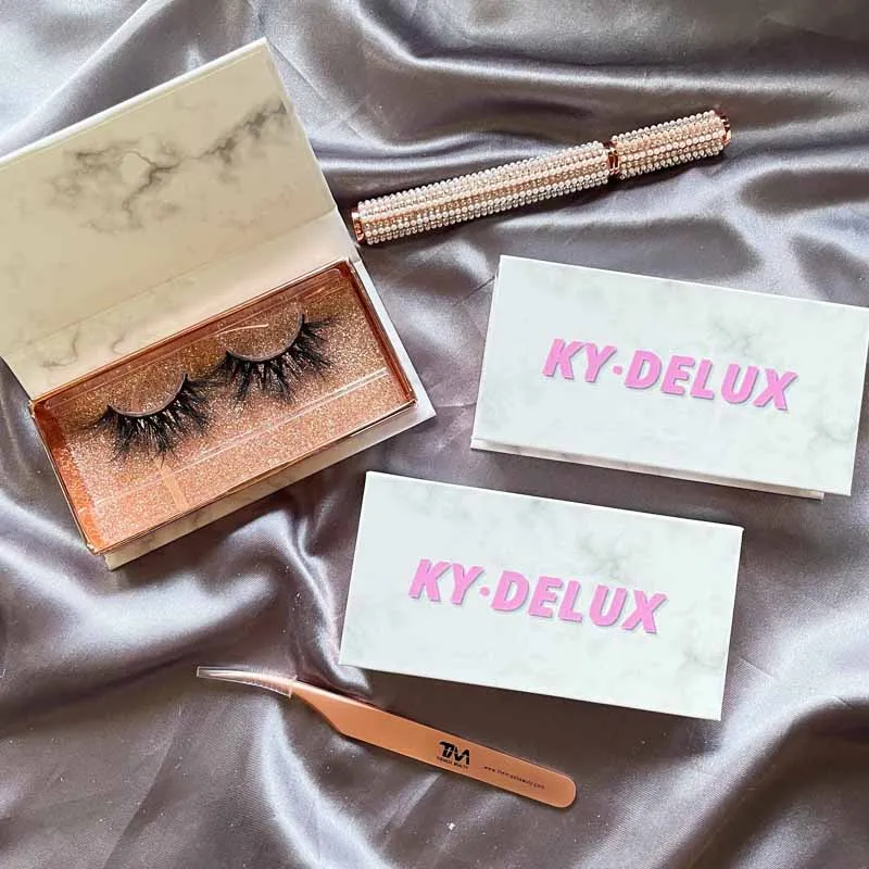 

Hand made full strip lashes vendor fluffy 3d mink eyelashes empty luxury eyelashes package box private label, Natural black