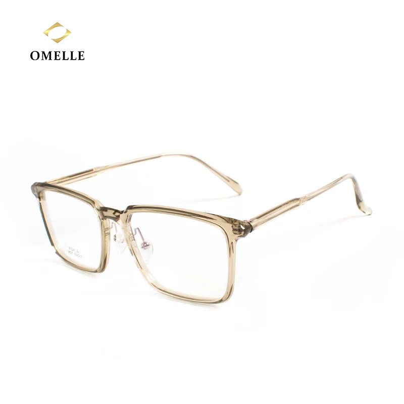 

OMELLE Blue Light Blocking Handmade Super Thin Acetate Frame Clear Transparent Glasses, As picture show