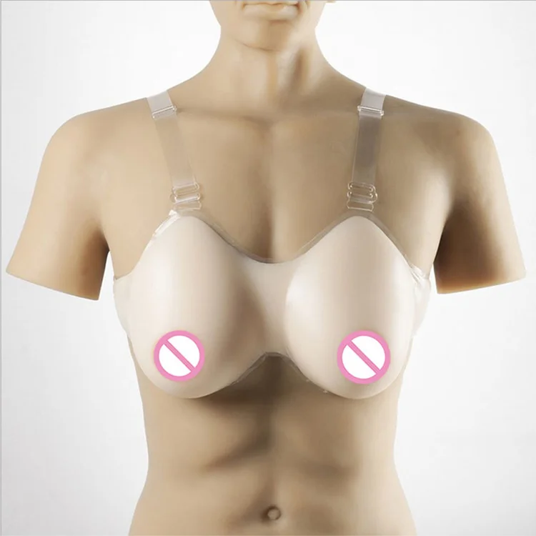 

URCHOICE Unisex Prosthesis Cross-dressing Mastectomy breast form boobs enhancement silicone postoperative artificial breast bra, Skin color, brown, white skin color