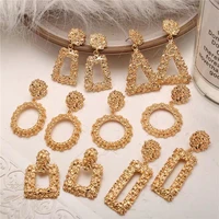 

Wholesale new style fashion geometric statement gold plated boucle d'oreille