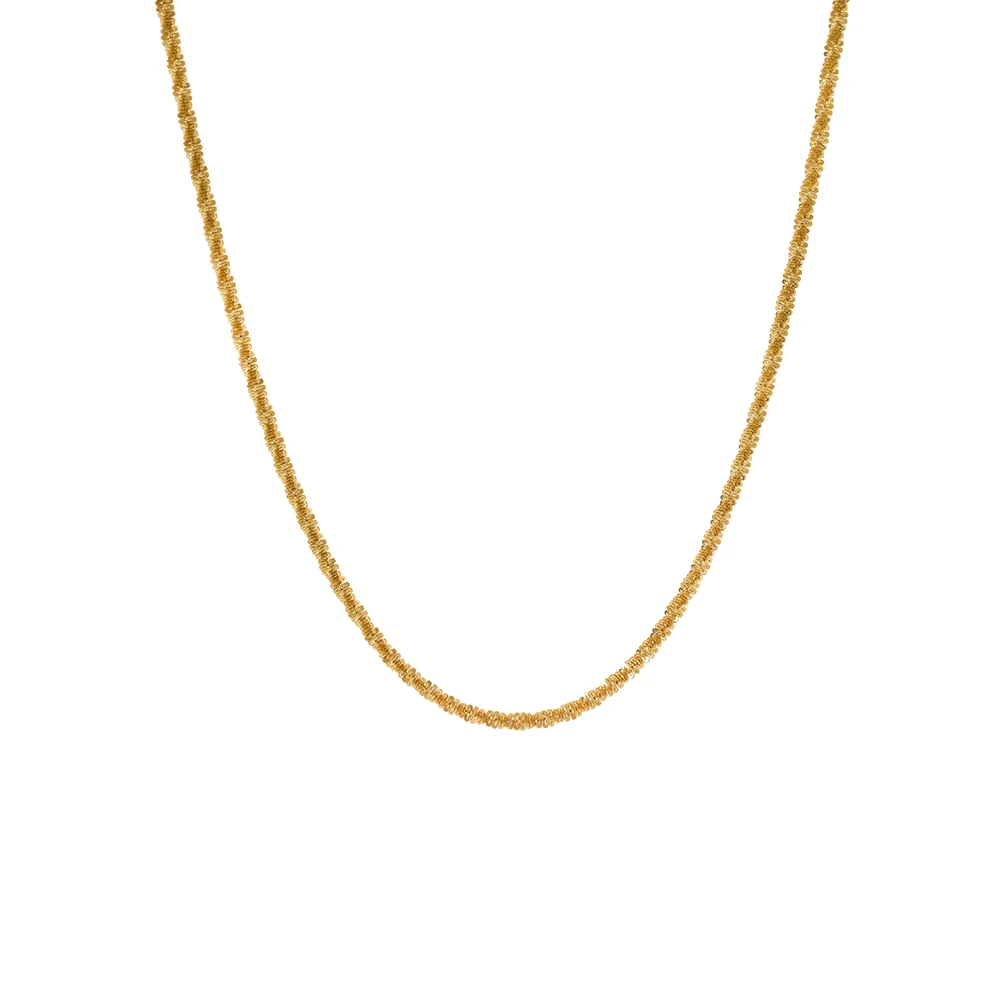 

New Arrival Titanium Steel 18K Gold Plated Minimalist Twisted Chain Necklace Non Tarnish Free Jewelry For Ladies