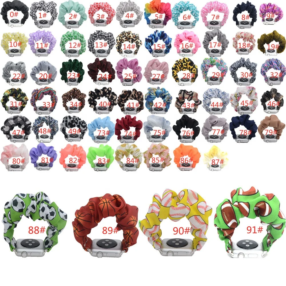 

2020 new style Summer scrunchie watch band strap for Apple watch band 38mm 42mm