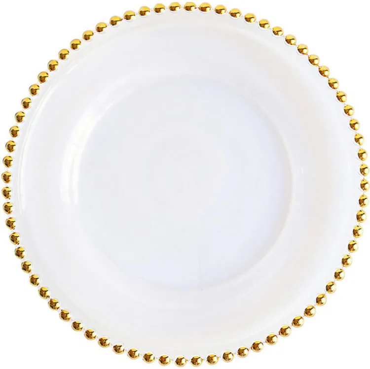 

Luxury wedding banquet service plate table decorative Round  Plastic Charger Plates wholesale, Gold;blue;green;pink;purple