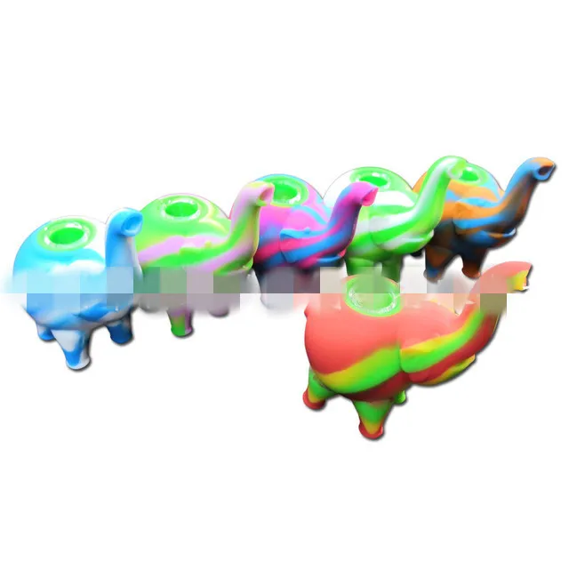 

Elephant Silicone Glass Bowl Weed Tobacco Pipe 2021 Smoking Pipe, Picture