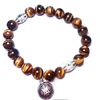 Natural tiger eye bracelet ball 925 silver factory direct wholesale and retail