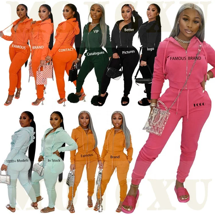 

Womens Luxury Clothing 2021 Designer Lime Green Sweatpants And Hoodies Set Fall Sweatsuit 2 Piece Pants Set Tracksuit For Women