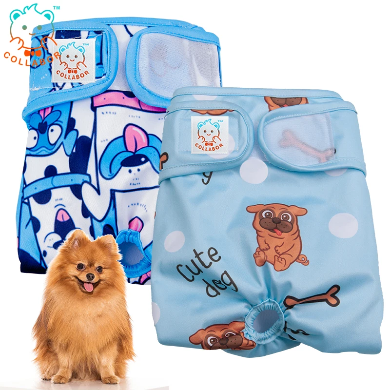 

COLLABOR Reusable Dog Pamper Diapers Simple Menstrual Sanitary Diaper Pets Yorkshire Terrier Dog Cloth Diaper, Solid, print, digital print