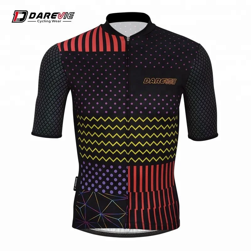 

Darevie Men Clothing Short Sleeve Wear Custom Reflective Sleeves Cycling Jersey