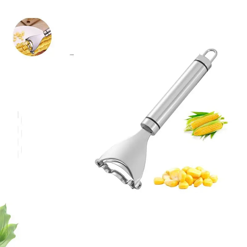 

ZQ124 Stainless Steel Corn Peeler Corn Peeler for On The Cob Kitchen Gadget Removes Kernels From Corn Cobs, As ic