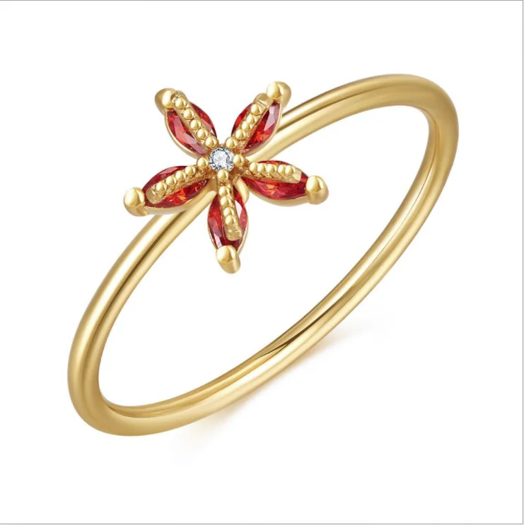 

Hot Sale Colorful 18K Gold Plated Brass Ocean Jewelry Ocean Ring for Woman