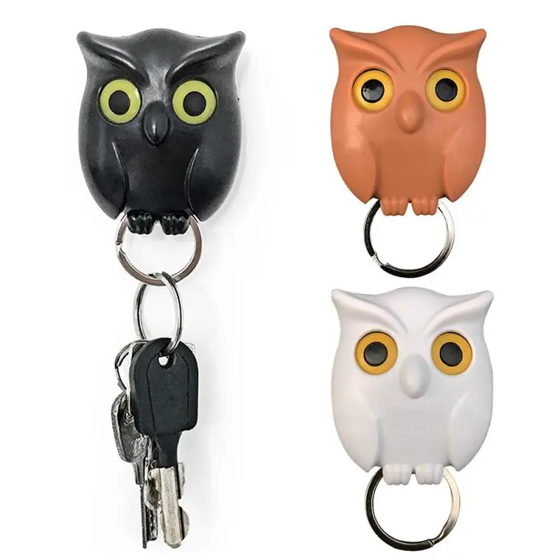 

1 Pc Owl Key Holder Magnet Wall Rack Magnetic Mount Hook Organizer Hanger Keychains Key Hanger Hook