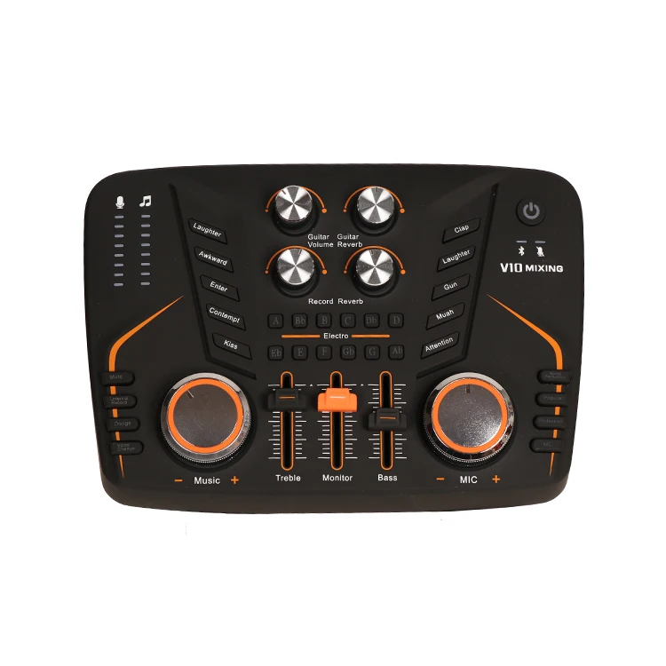 

New Arrival Audio Recording Live Sound Card Professional Blue-Tooth Sound Card V10
